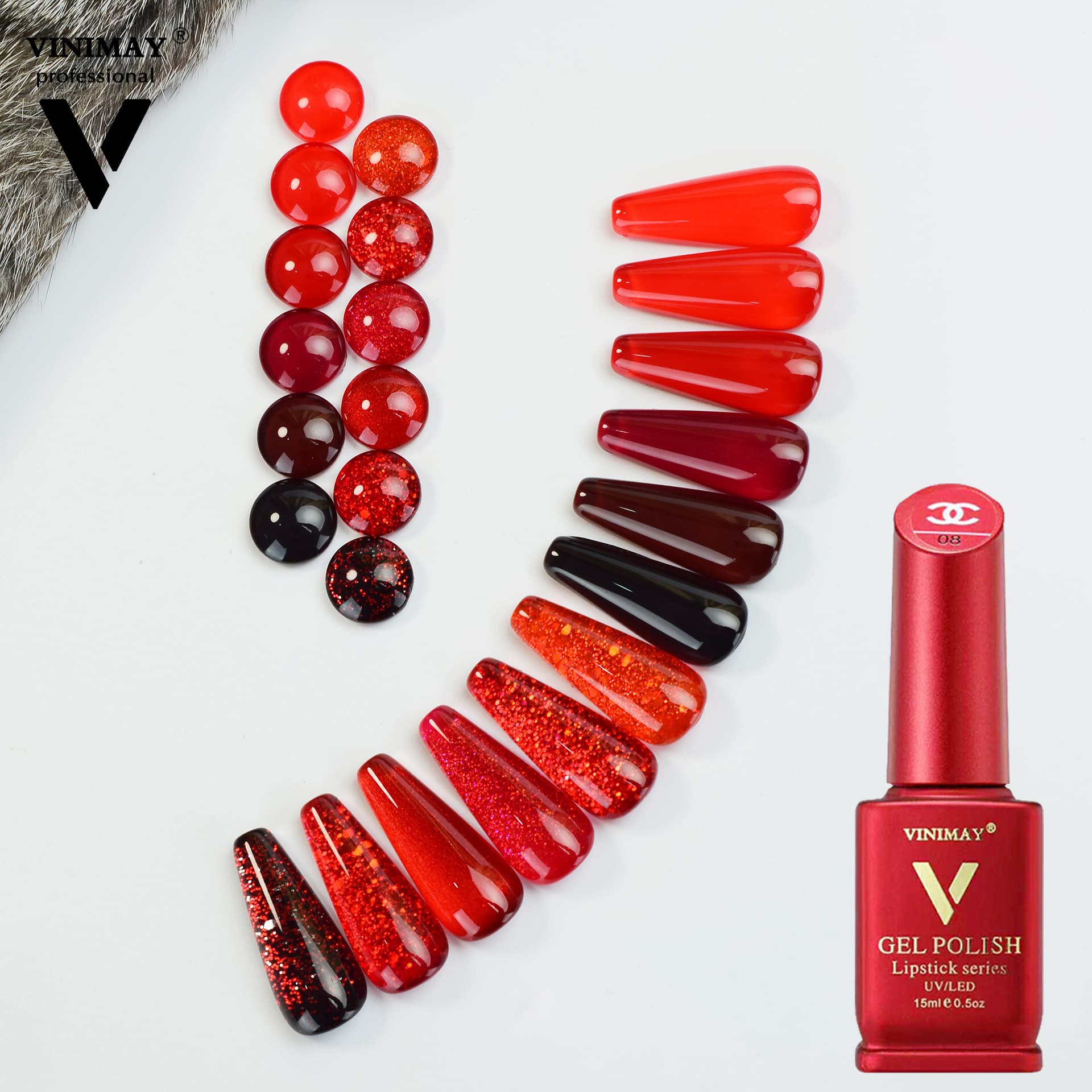 VINIMAY New 12 Color New Year Red Nail Glue Nail Art Shop Special Fashion Color Removable Coco Dan Nail Glue