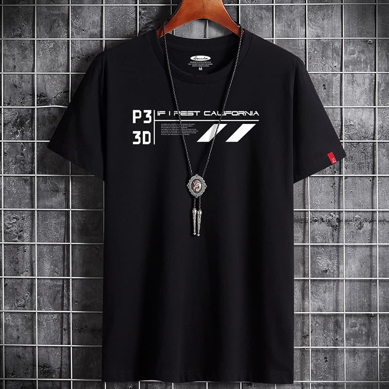 Men's Summer Short Sleeve T-Shirt Men's Wholesale Slim Fit Round Neck Half Sleeve T-Shirt Export Top Men's Custom Processing Drop Shipping