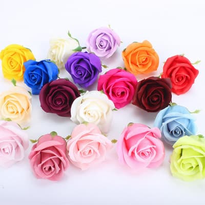 Wedding 4-tiered cold beauty large rose soap flower head florist bouquet gift box DIY packaging material soap flower