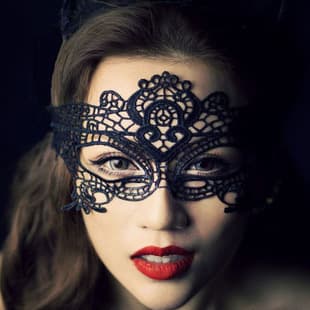 Chi Yu Black Lace Queen Masquerade Princess Party Annual Meeting Women's Mask Half Face Eye Veil Blindfold