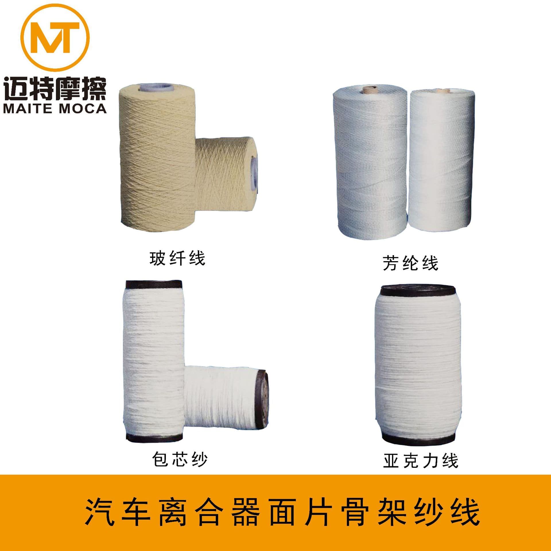 Enhanced fiber material for automotive clutch facings: multi-copper high-twist aramid composite yarn, glass bulk yarn fiber