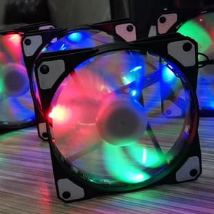 RGB 12CM Case Fan Glowing LED Computer Case Power Supply Silent Cooling Color Fan Wholesale
