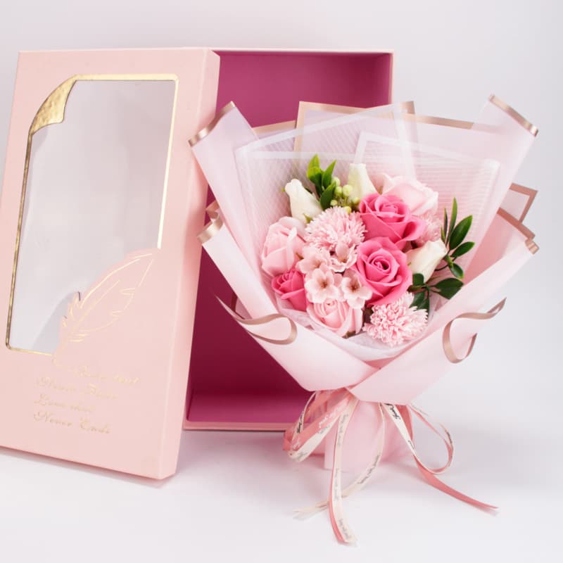 Cross-border Amazon Mother's Day Valentine's Day Gift Rose Soap Flower Bouquet Carnation Artificial Flower Father's Day
