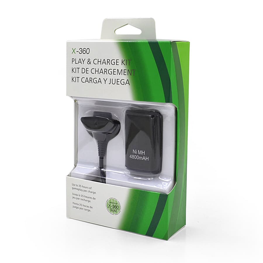 Compatible with XBOX360 2-in-1 Battery Kit XBOX360 Battery + Charging Cable 360 Controller Built-in Battery