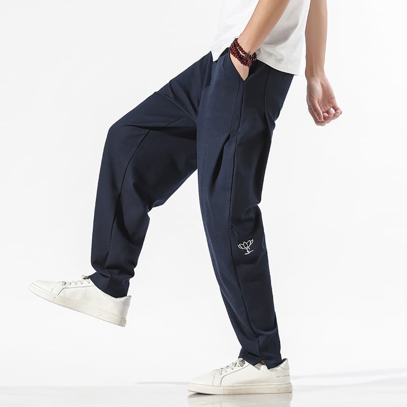 Spring Men's Harem Pants Loose Casual Trousers Chinese Style Men's Pants National Trend Plus Size Sweatpants