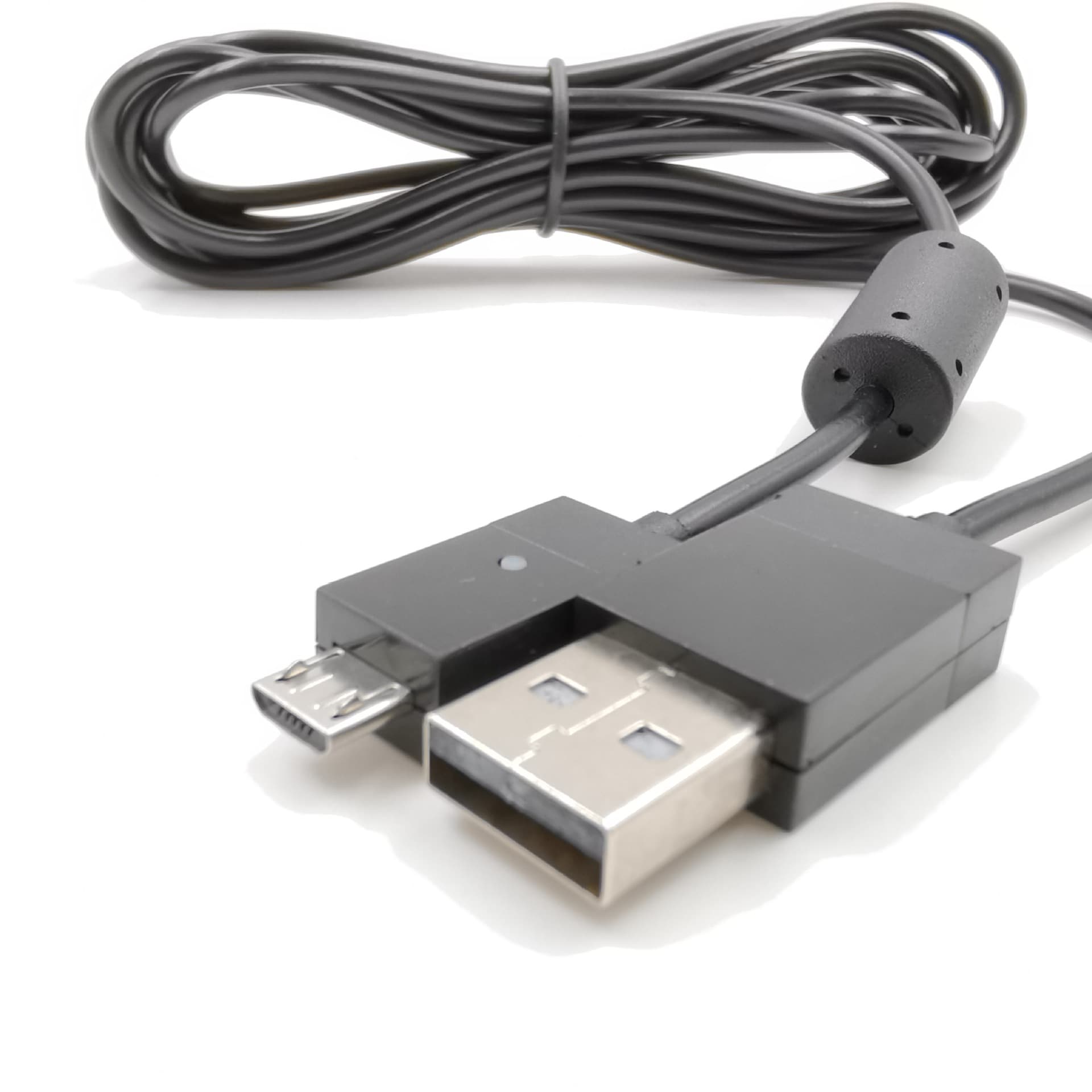 2.75m Braided Data Cable with LED and Ferrite Core for Xbox One Controller, PS4 Charging Cable