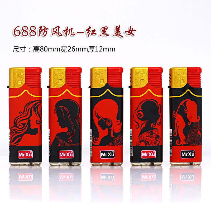 Factory Direct Windproof Lighter with Cover, Wholesale Disposable Standard Lighters for Supermarkets and Home Use, 50 Pieces per Box