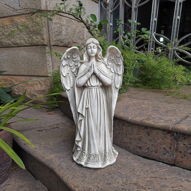 European Style Garden Decoration Outdoor Ornament Maiden Angel Sculpture Resin Craft Landscape Villa Courtyard Figurine