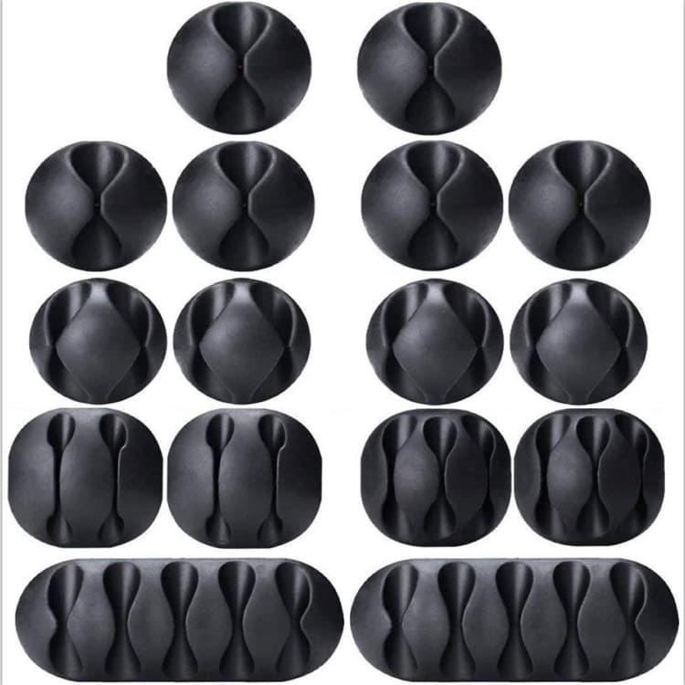 Desktop Self-Adhesive Cable Clip for Charging, Data, and Headphone Cords, Wire Holder and Organizer