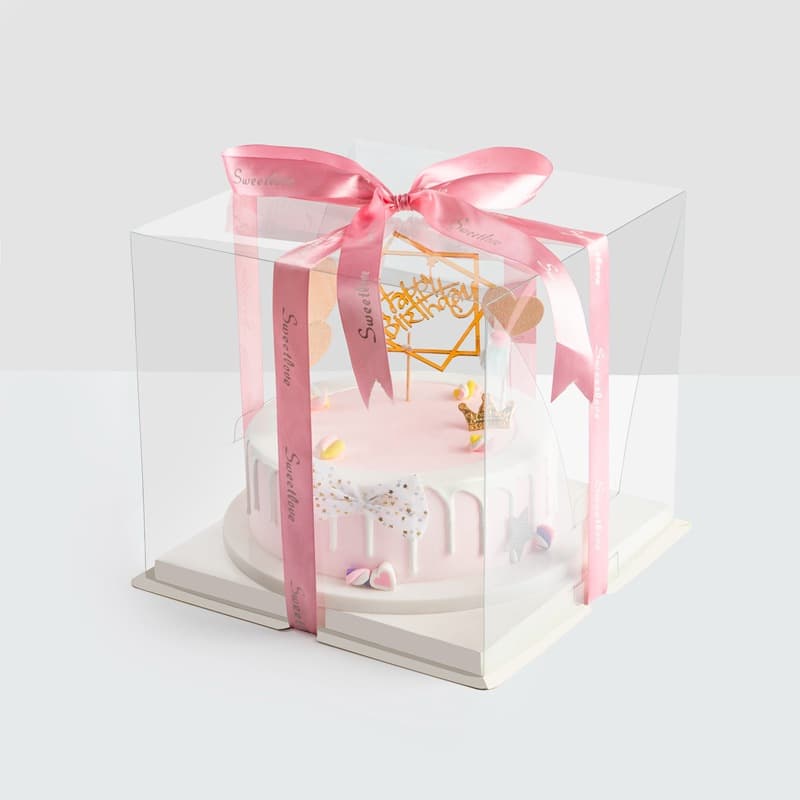 Cake box 10/8/6/4 inch square two-in-one baking packaging box birthday cake box mousse dessert gift box