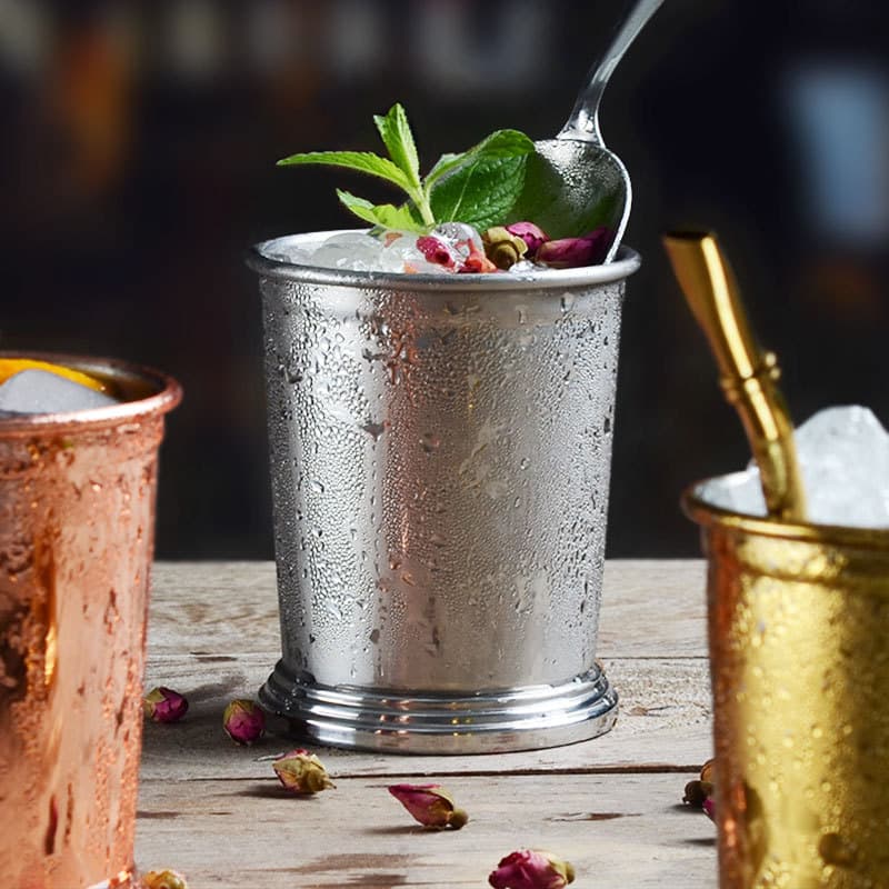 Creative Stainless Steel Metal Cocktail Cup Moscow Mule Cup Bar Julep Copper Cup Metal Step Cup