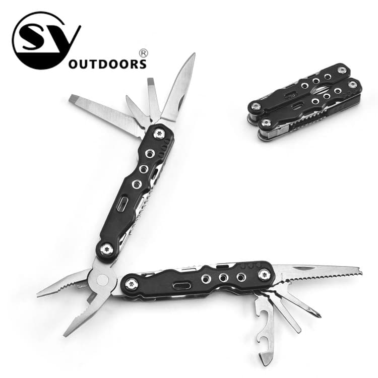 Wholesale Stainless Steel Multi-Purpose Plier Outdoor Tool Folding Portable Knife Plier Anti-Personal Attack Utility Plier