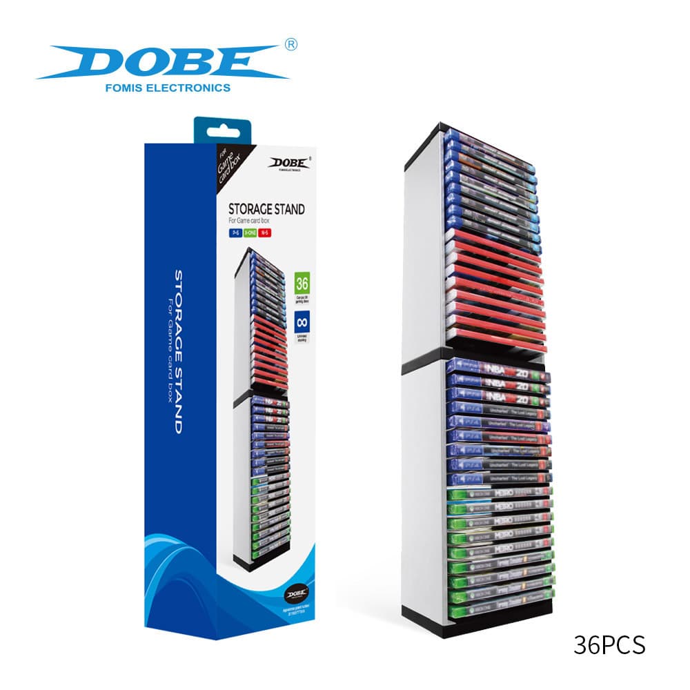 PS5 Game Disc Case Holder Storage Rack, PS5 Console Disc Double-Layer Storage Box Stand, Holds Up to 36 Discs