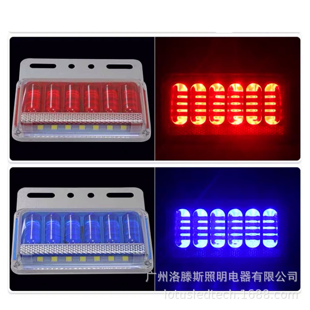 Truck Side Lamp 37 LEDs Wide Lighting Ground Lighting Waterproof IP66 LED Truck Side Light Universal Fitment Truck Lights