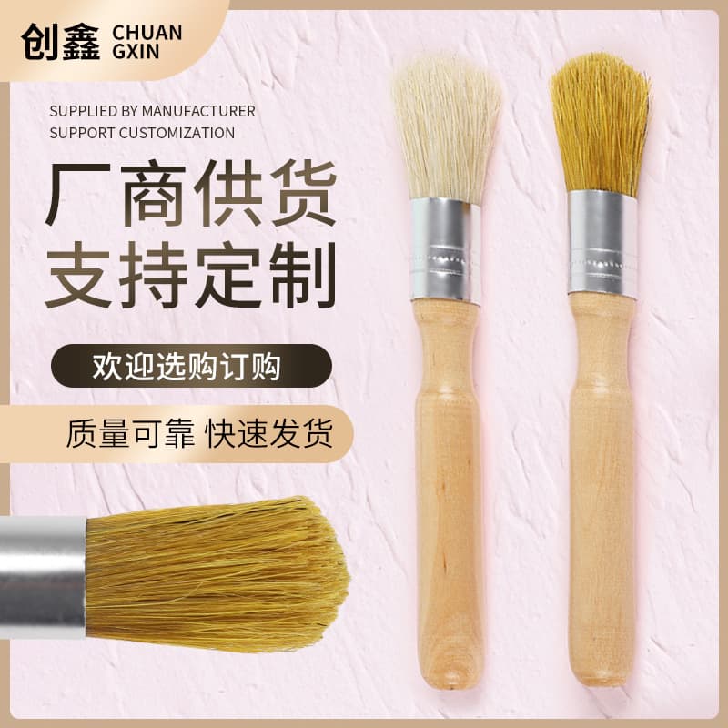 Art Brush Tool Brush Art Brush Wooden Handle Bristle Brush Art Paintbrush Wooden Handle Oil Paintbrush