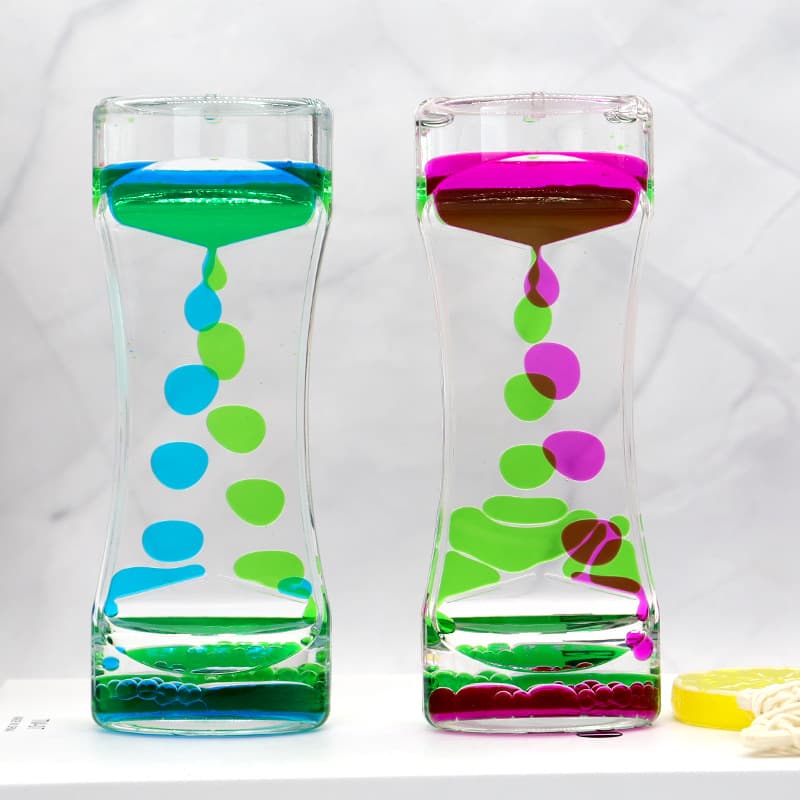 Creative liquid oil timer small waist dual-color craft ornament, student graduation activity gift wholesale stall