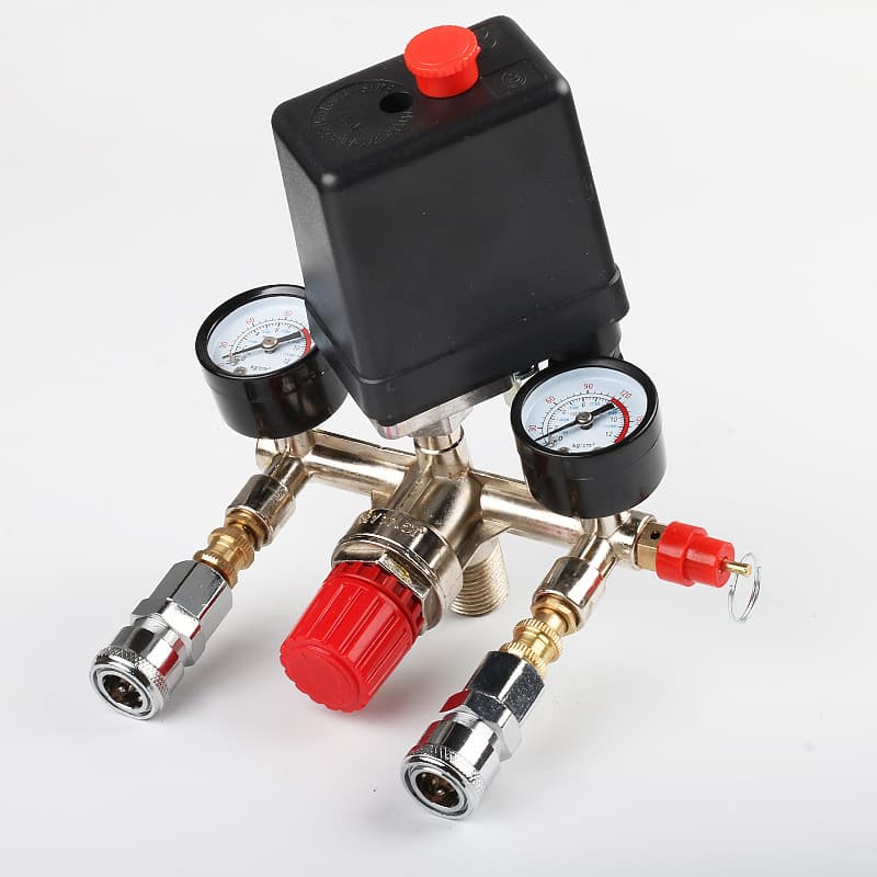 Oil-Free Silent Air Compressor Accessories Pressure Control Switch Assembly, Bama Adjustable Air Outlet Valve 175psi