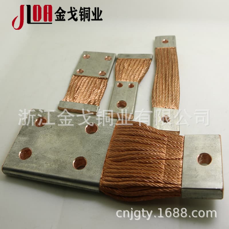 Manufacturer direct sales copper braided wire flexible connection, soft copper strip, equipment copper conductive strip, transformer copper flexible connection.