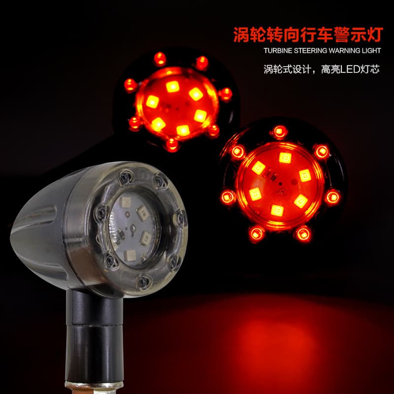 Harley Motorcycle Accessories Plastic Modified LED Turn Signal Light with Brake Daytime Running Light Universal Fit Motorcycle Parts