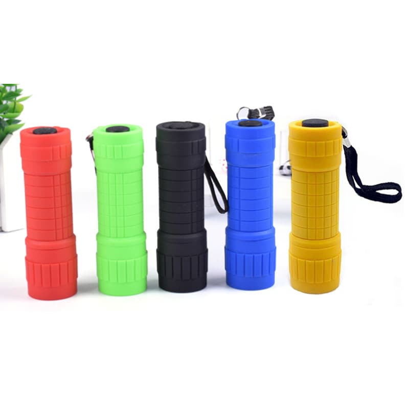 9led Plastic Flashlight Dry Battery Mini Gift Flashlight Portable Outdoor Handheld Torch Light Decorative Lighting