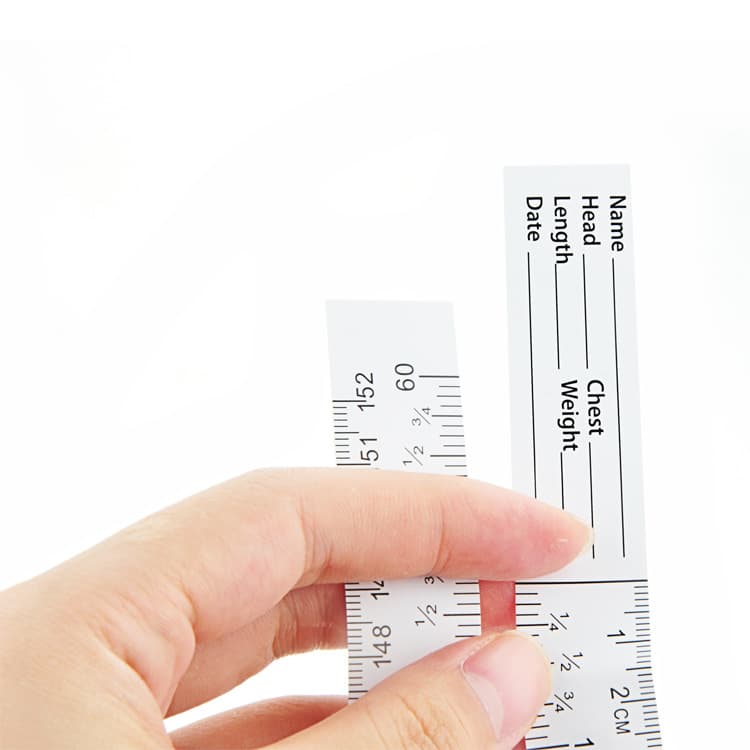 Wentai Tape Measure Factory Supplies 1.5m Metric and Imperial Paper Ruler in Stock, Centimeter and Inch Scale Coated Paper Ruler