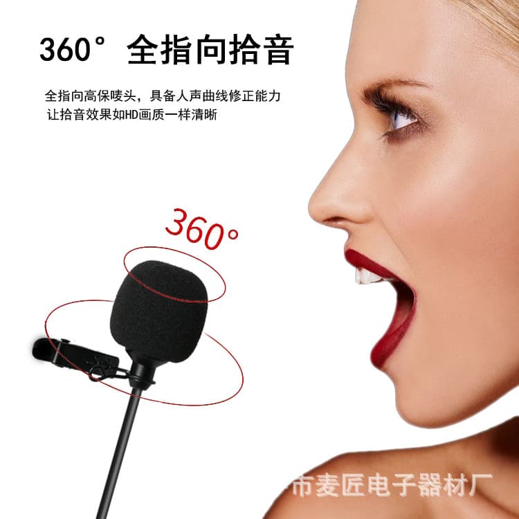 Professional Wireless Lavalier Microphone for Teacher Lecture Live Streaming Amplifier Speaker Q2