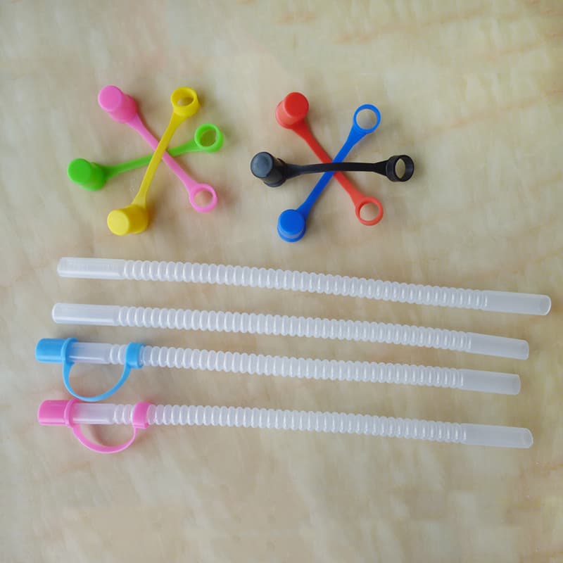 Finished plastic corrugated tube water wave straws for straw cups, dedicated PE straws