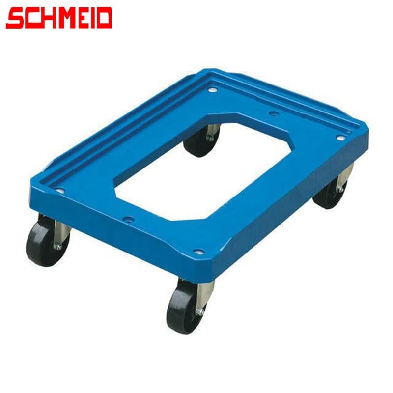 Schmeid Shield ABS Turnover Box Cart Hollow Groove 600*400 Plastic Box Flatbed Turtle Handling Trolley