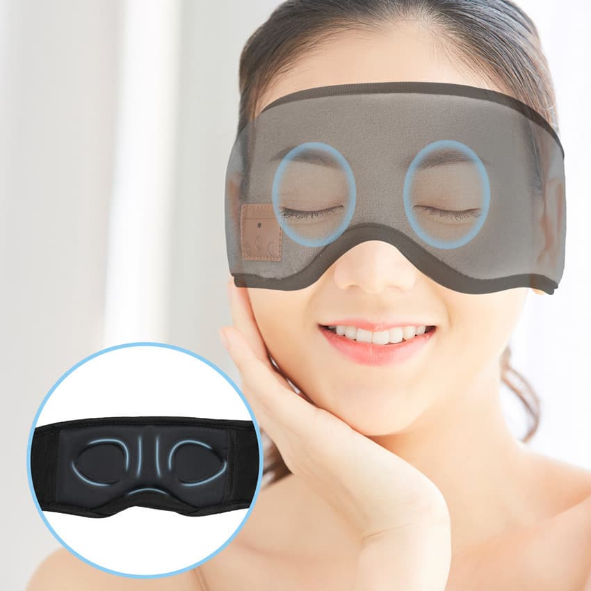 Cross-Border Smart Eye Mask for Calls and Music, Eye Protection Sleep Light-Blocking Breathable Wireless Bluetooth 3D Smart Eye Mask