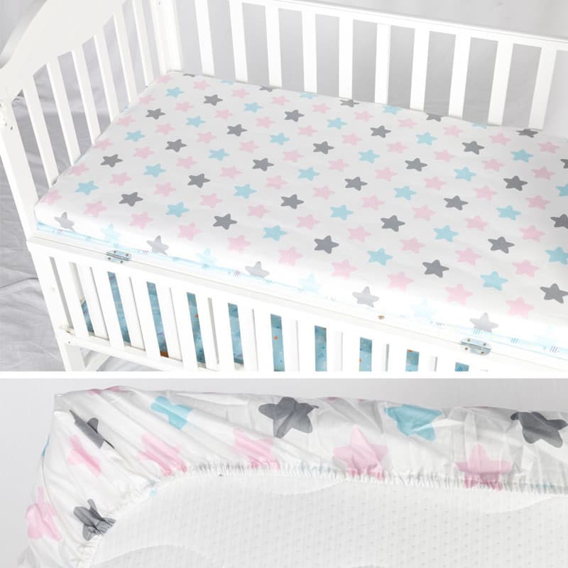 Cotton Fitted Crib Sheet Baby Bed Sheet Infant Bedding Ins Children Cartoon Bed Cover Pure Cotton Bedding