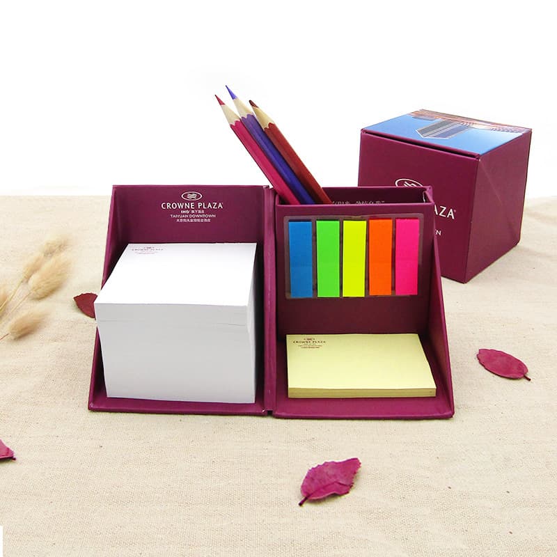Yueheng Creative Foldable Desktop Combination Sticky Note Square Box, Office Sticky Notes, Customizable LOGO