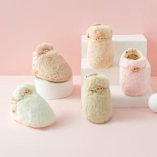 Autumn and Winter Baby Walking Shoes, Newborn Infant Shoes, Warm Floor Cotton Shoes, Fleece-Lined Soft Sole Anti-Shedding Foot Covers