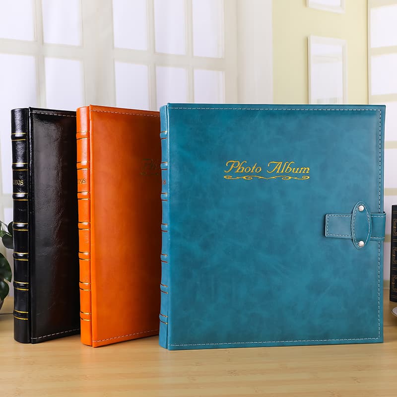 Wholesale 6-inch Laminated Family High-Capacity Photo Album with Insert Pages, PU Leather Retro Cover Scrapbook