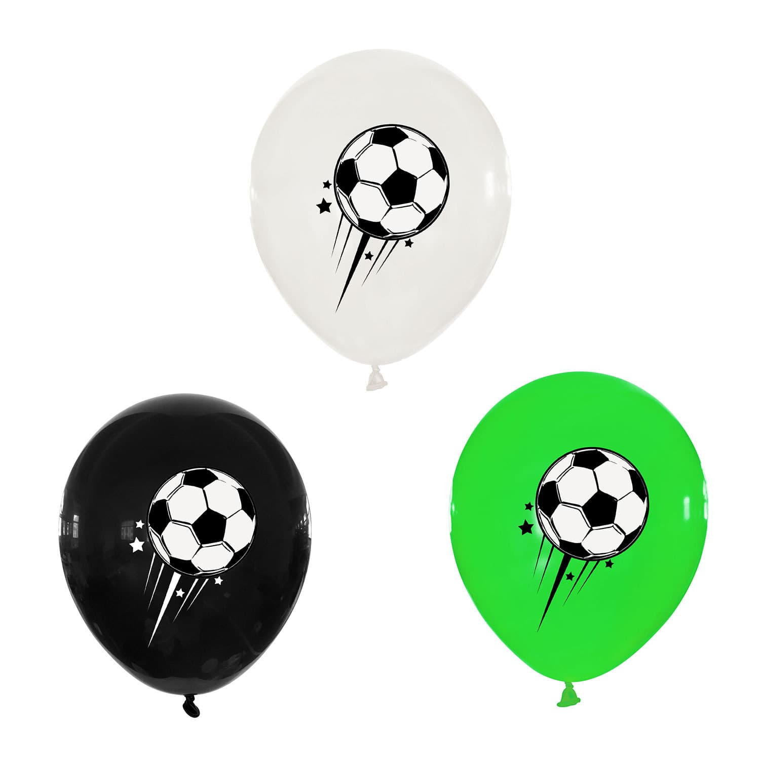 New 12-inch Green Football Print Latex Balloons, Kids Football Theme Birthday Party Decoration Balloons