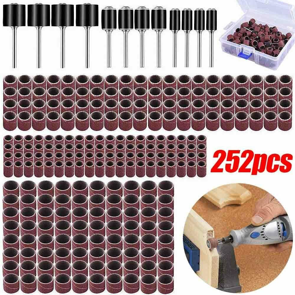 252PC sanding ring set electric grinder hanging grinder accessories combination grinding sandpaper ring wood metal polishing grinding head