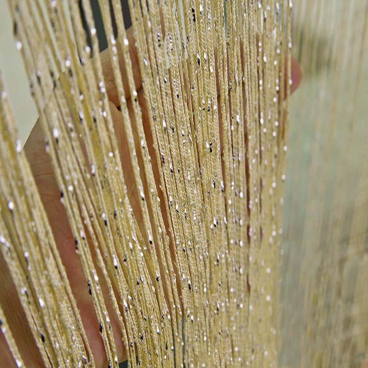Factory Supply 1*2 Thickened Dense Flat Silver String Curtain Wedding Home Decoration Partition Entryway Door Curtain Wholesale