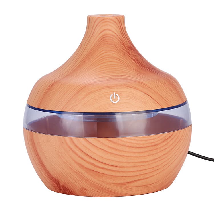 300ml Wood Grain Humidifier, LED Seven-Color Aroma Diffuser, USB Hydration Device, Car and Home Air Purifier - Direct from Source