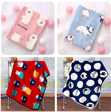 Wholesale Japanese-style Cartoon Cute Children's Double-sided Flannel Fleece Nap Blanket for Air Conditioning Warmth Leg Cover Shawl Blanket