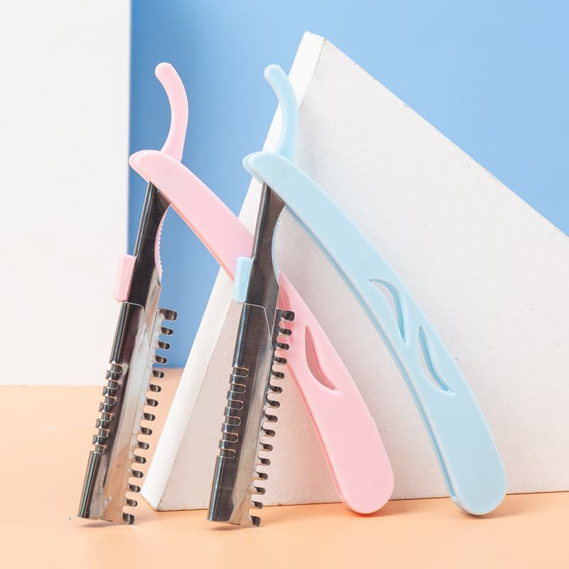 Manufacturer's spot folding eyebrow trimming knife holder, old-fashioned feather eyebrow trimming blade holder, eyebrow scraping knife holder, beauty salon use