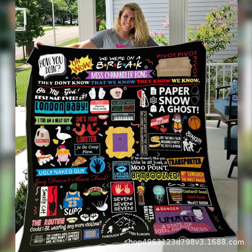 Custom 3D Digital Print Summer Quilt, Foreign Trade Quilted Duvet, Cross-Border Amazon eBay Creative Padded Wall Hanging