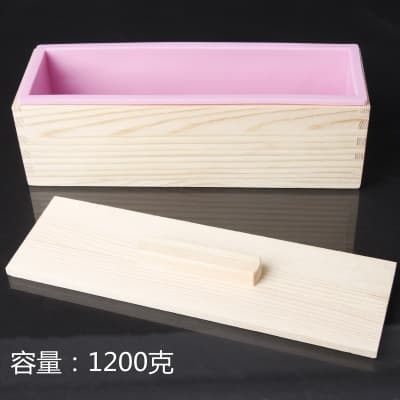 Lid Type 1.2Kg/900Ml Silicone Toast Mold Box Large and Small Wooden Box Rectangular Cold Process Soap Mold