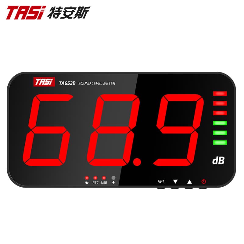 Teans TA654B Wall-Mounted Sound Level Meter with Large Screen, Environmental Noise Meter