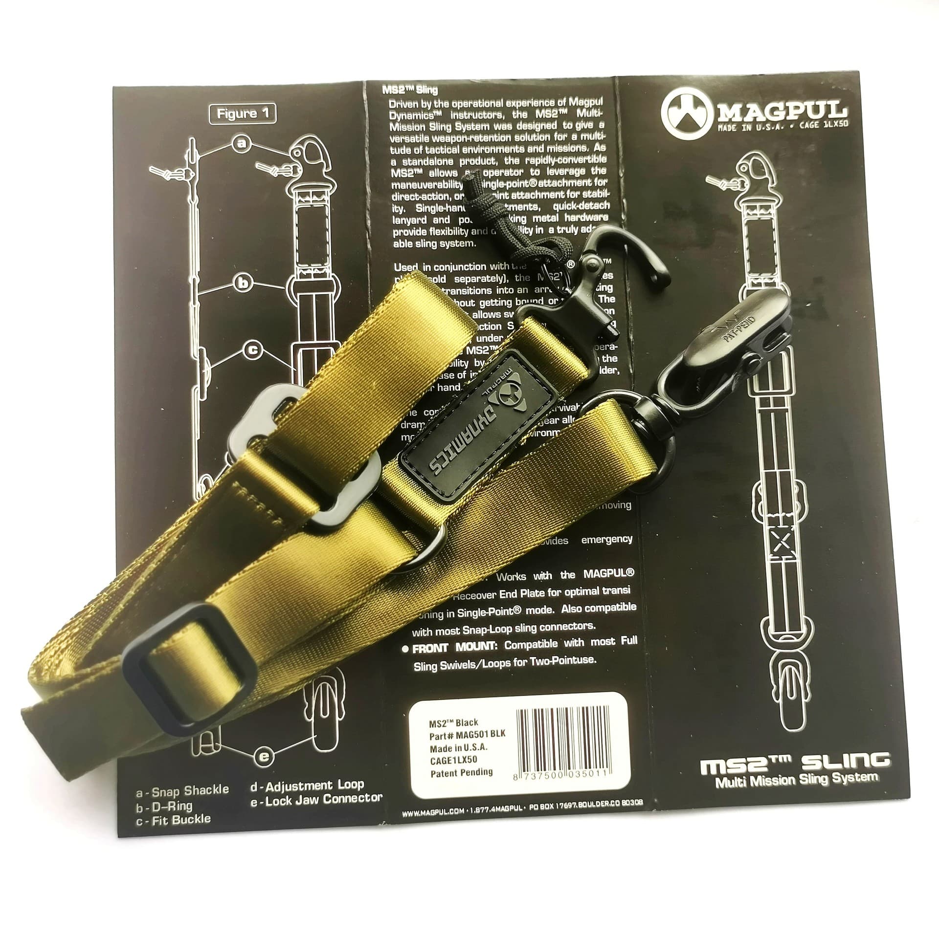 MS2 Nylon Tactical Sling CS Lanyard Gun Sling Outdoor Tactical Sling Multi-Use Two-Point Sling Cross-Border Stock