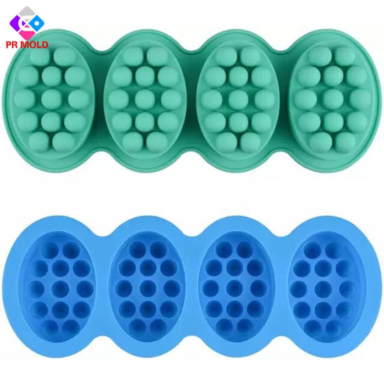 Non-Infringement Silicone Soap Mold Oval Shape Massage Soap Mould for Handmade Soap And Cake DIY Drip Glaze Modern Simple Style