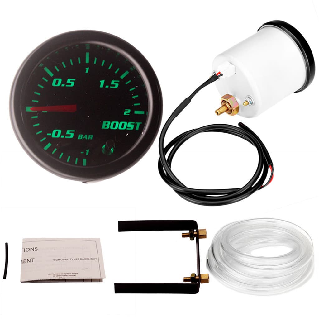 Car Modification Accessories 52mm Motorcycle LED Strip Turbo Boost Gauge Sensor