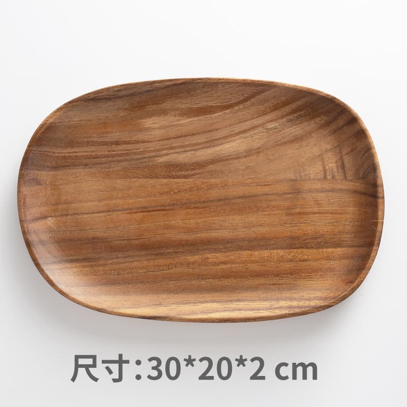 Irregularly shaped solid wood plates and dishes, walnut wood plates, dried fruit plates, fruit and melon seed plates, tableware