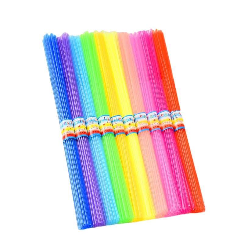 Glow-in-the-Dark Star Straws Plastic Straws Factory Wholesale, Small Five-Pointed Star Lucky Star Origami Star Folding Tubes