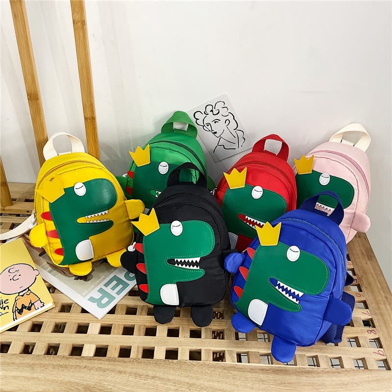 Cute Cartoon Kids Backpacks for Boys and Girls Nursery School Bag Breathable Double Shoulder Bag Dinosaur Theme Children's Bag