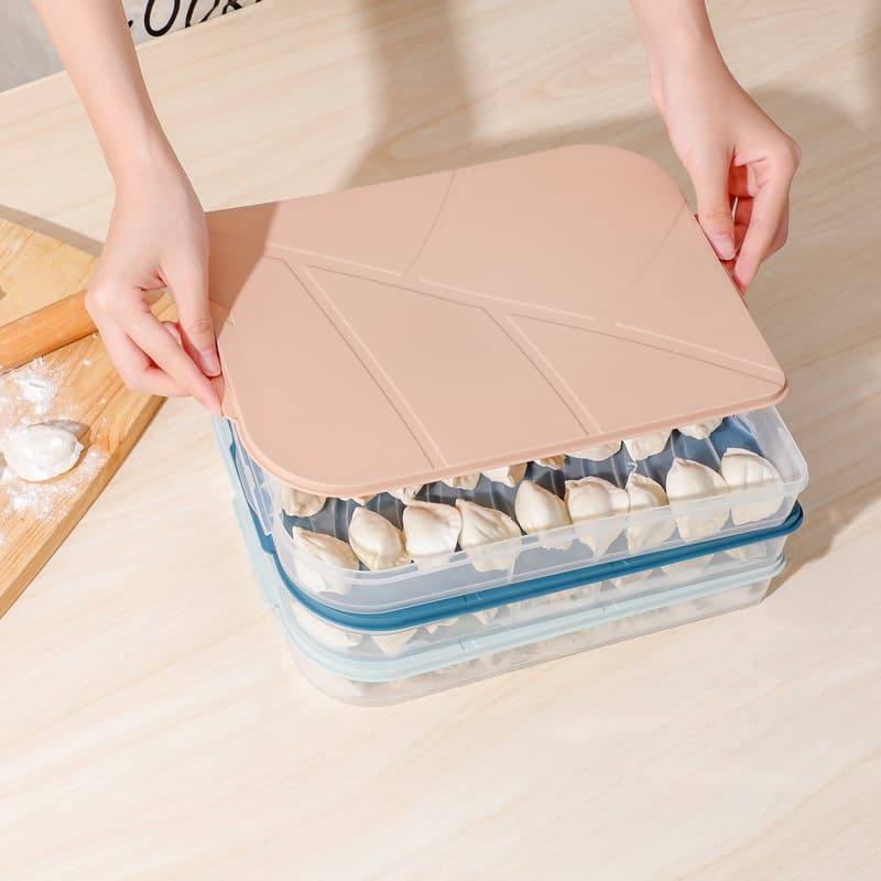 YQ6009 household multi-layer dumpling box frozen dumpling tray refrigerator dumpling box wonton special kitchen fresh storage