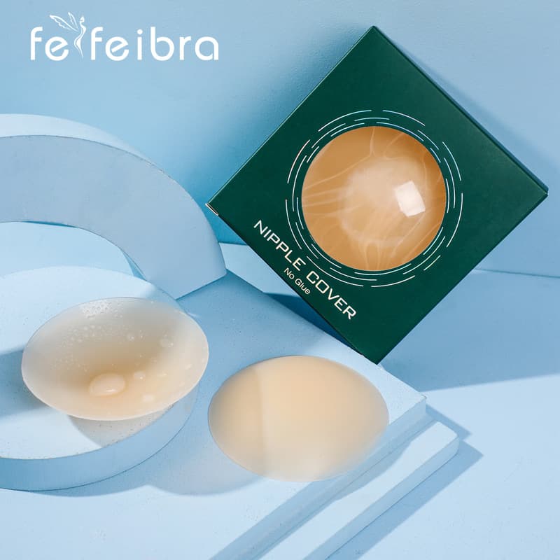 Ultra-Thin Self-Adhesive Silicone Nipple Covers Sensation Home Direct Warmth Detection No Adhesive Breast Pads Solid State